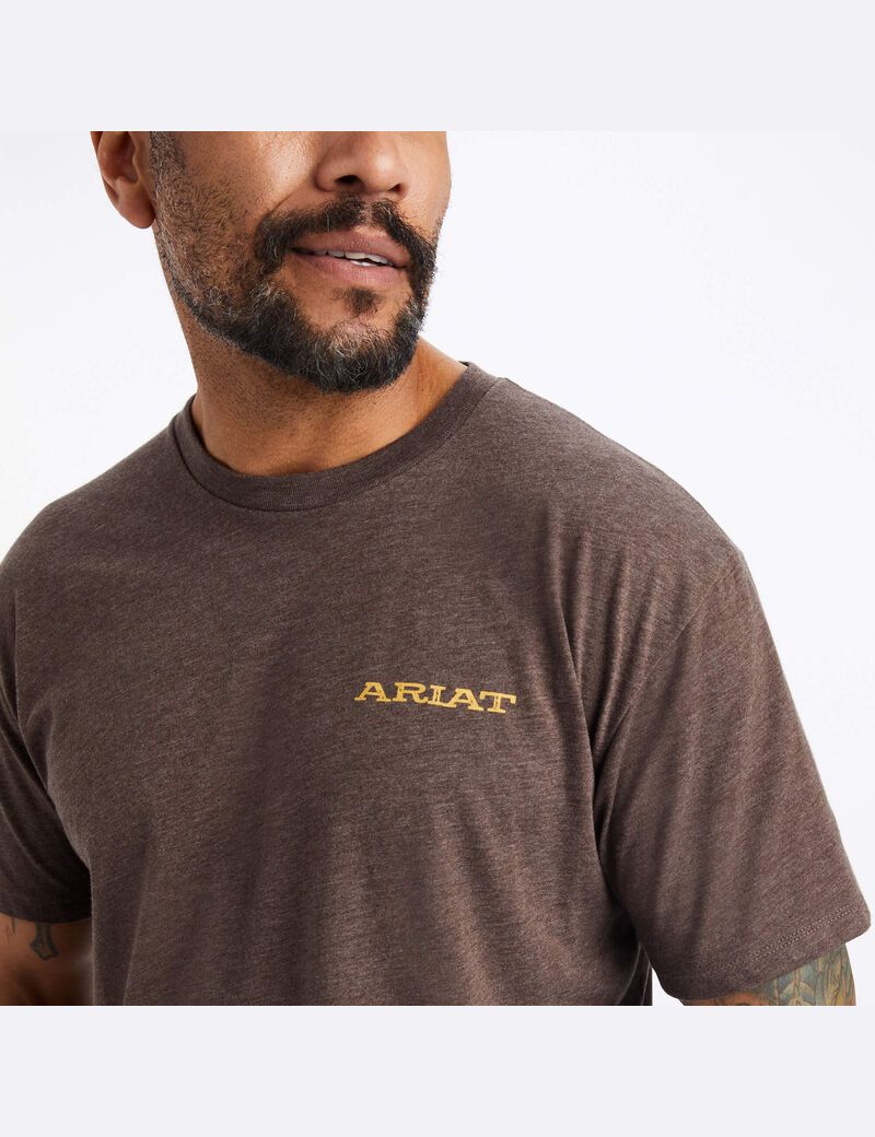 T Shirts Ariat Bronc Buster Marron | JUX-4226035