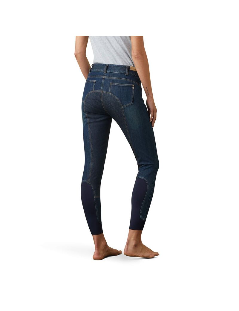 Pantalon Ariat Halo Denim Full Seat Breech Bleu | BBF-1057062