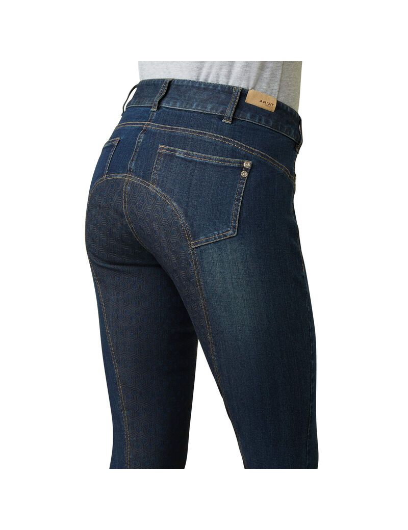 Pantalon Ariat Halo Denim Full Seat Breech Bleu | BBF-1057062