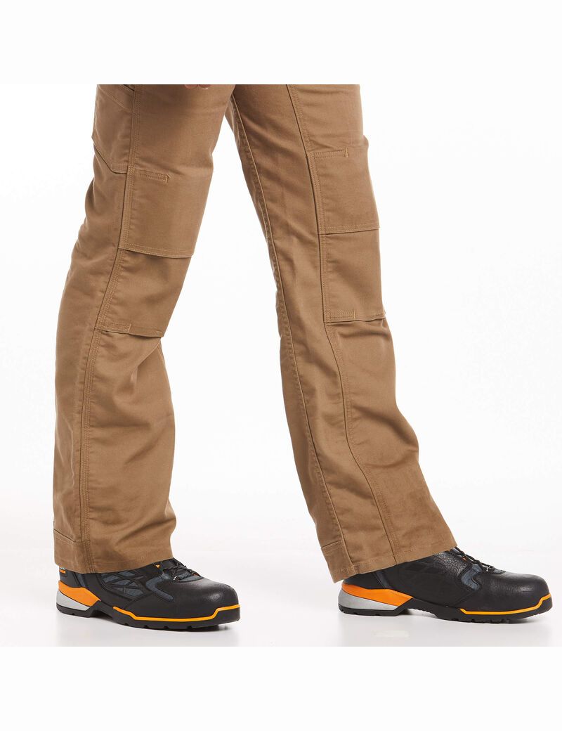 Pantalon Ariat Rebar M4 Relaxed DuraStretch Tela Utility Boot Cut Kaki | RFY-2684204