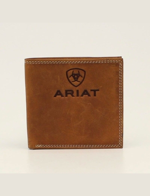 Portefeuilles Ariat Bifold Stacked Logo Marron | JZN-6578548