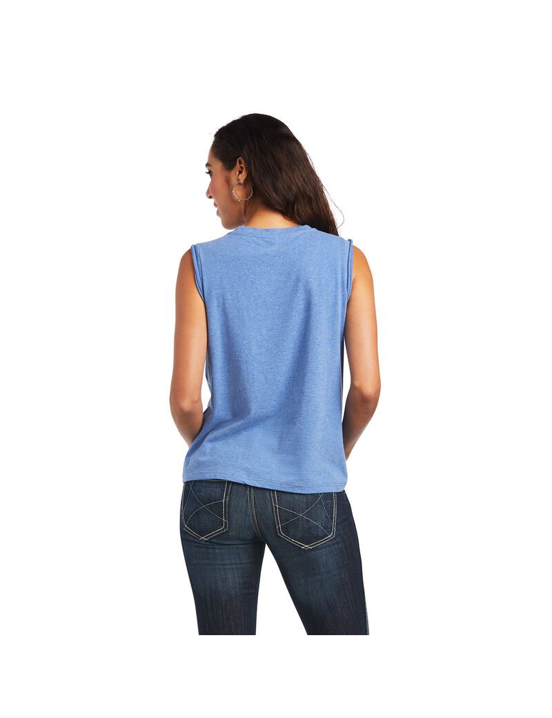 Hauts Ariat Mama Tee Bleu | WFW-1175693