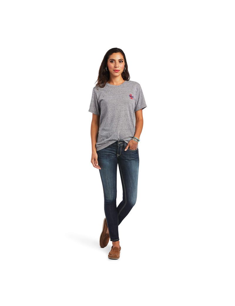 Hauts Ariat Singing the Blues Tee Grise | NSJ-4228769