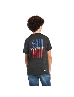 T Shirts Ariat Charger Patriotic Tee Grise | TYL-4265953