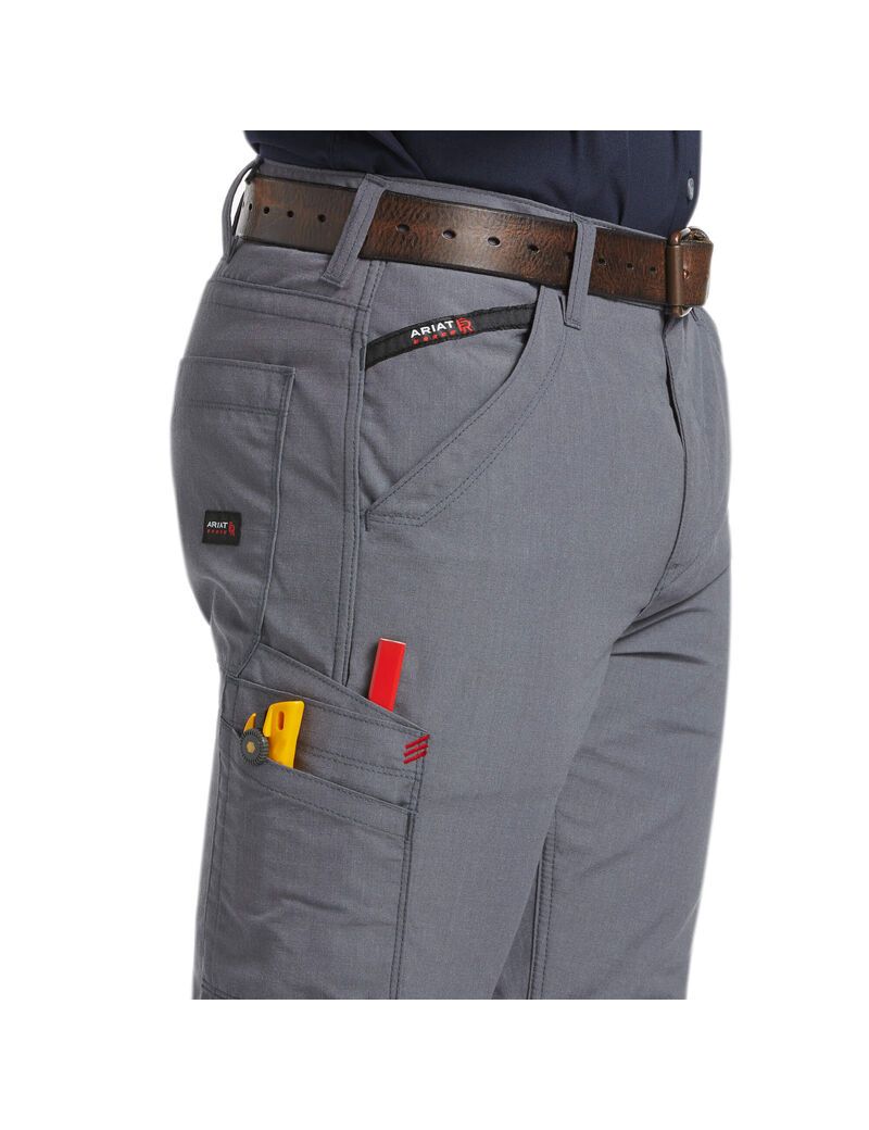 Pantalon Ariat FR M5 Droit DuraLight Ripstop Stackable Droit Leg Grise | TUE-7584970