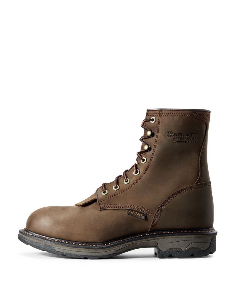 Bottes Imperméables Ariat WorkHog 8' Composite Embout Travail Marron | LNF-2234031