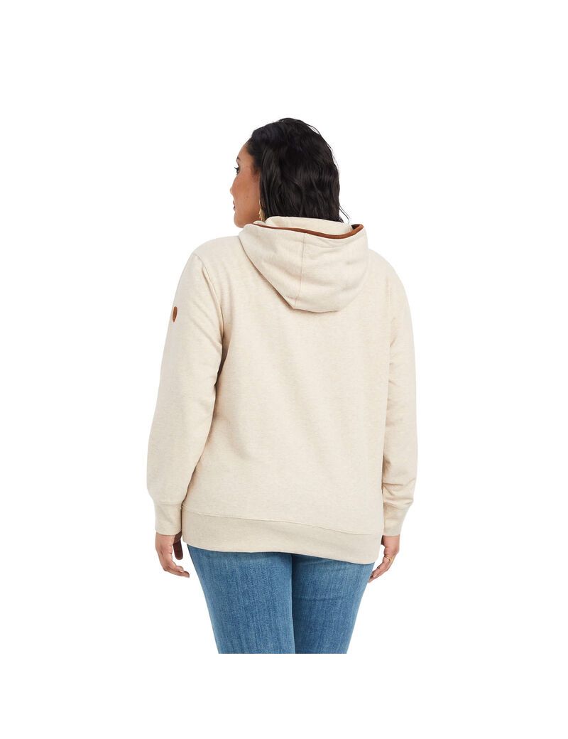 Sweat à Capuche Ariat REAL Elevated Beige | LLB-9045581