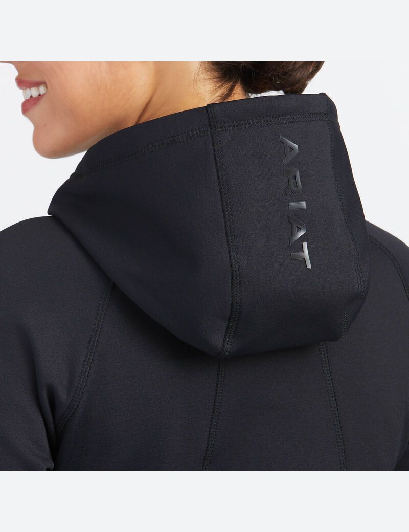 Sweat à Capuche Ariat Attain Full Zip Noir | KAF-4788123