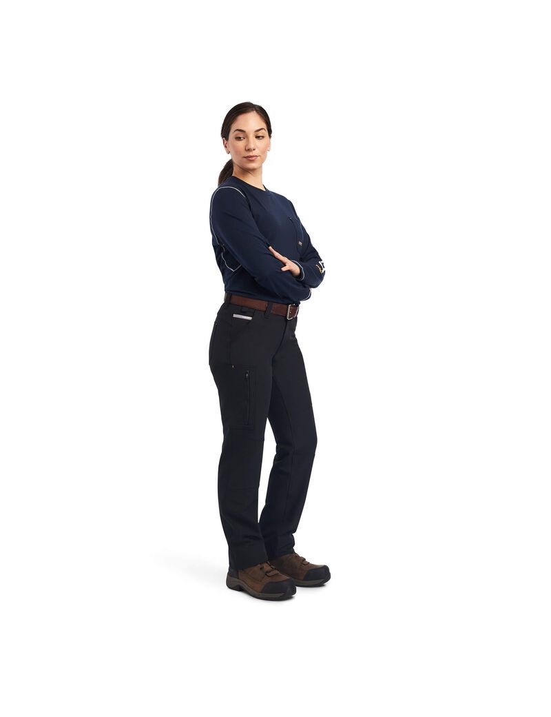 Vêtements De Travail Ariat Rebar DuraStretch DriTEK Softshell Droit Pants Noir | ASH-8720990