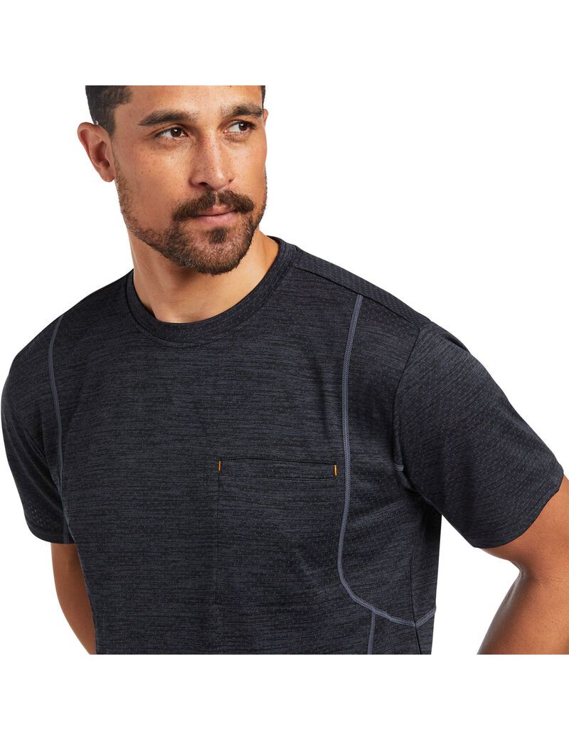 Vêtements De Travail Ariat Rebar Evolution Athlétiques Fit T Shirts Noir | HIF-1378781