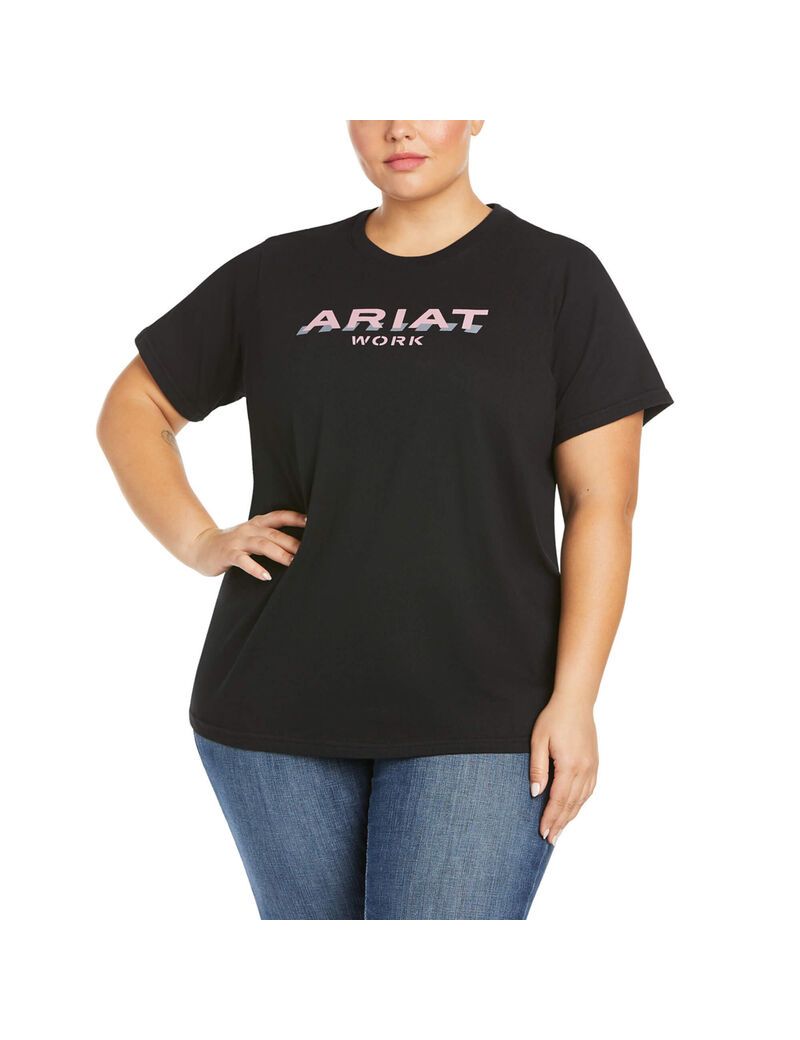 Vêtements De Travail Ariat Rebar Coton Strong Logo T Shirts Bleu Marine | WDG-0621125