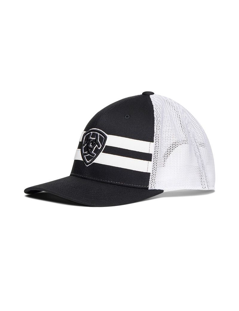 Casquettes Ariat Shield logo Noir Blanche | MAK-9525092