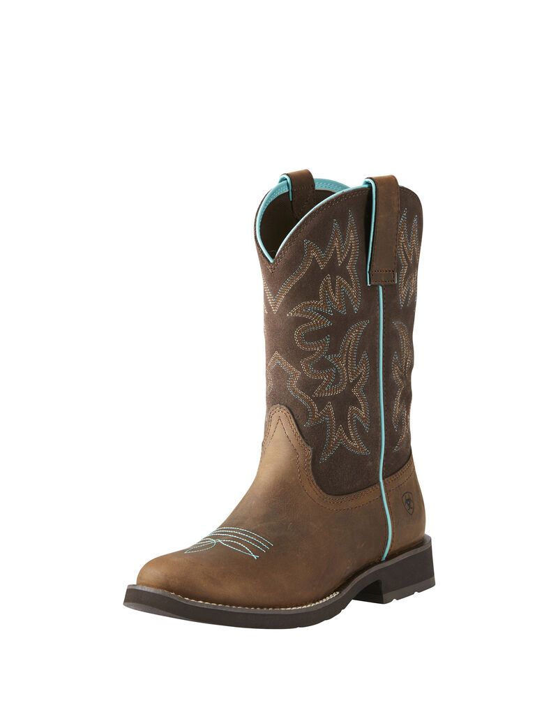 Bottes Western Ariat Delilah Round Embout Marron | NUU-9022698