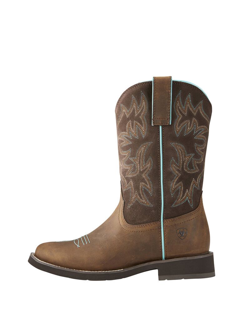 Bottes Western Ariat Delilah Round Embout Marron | NUU-9022698