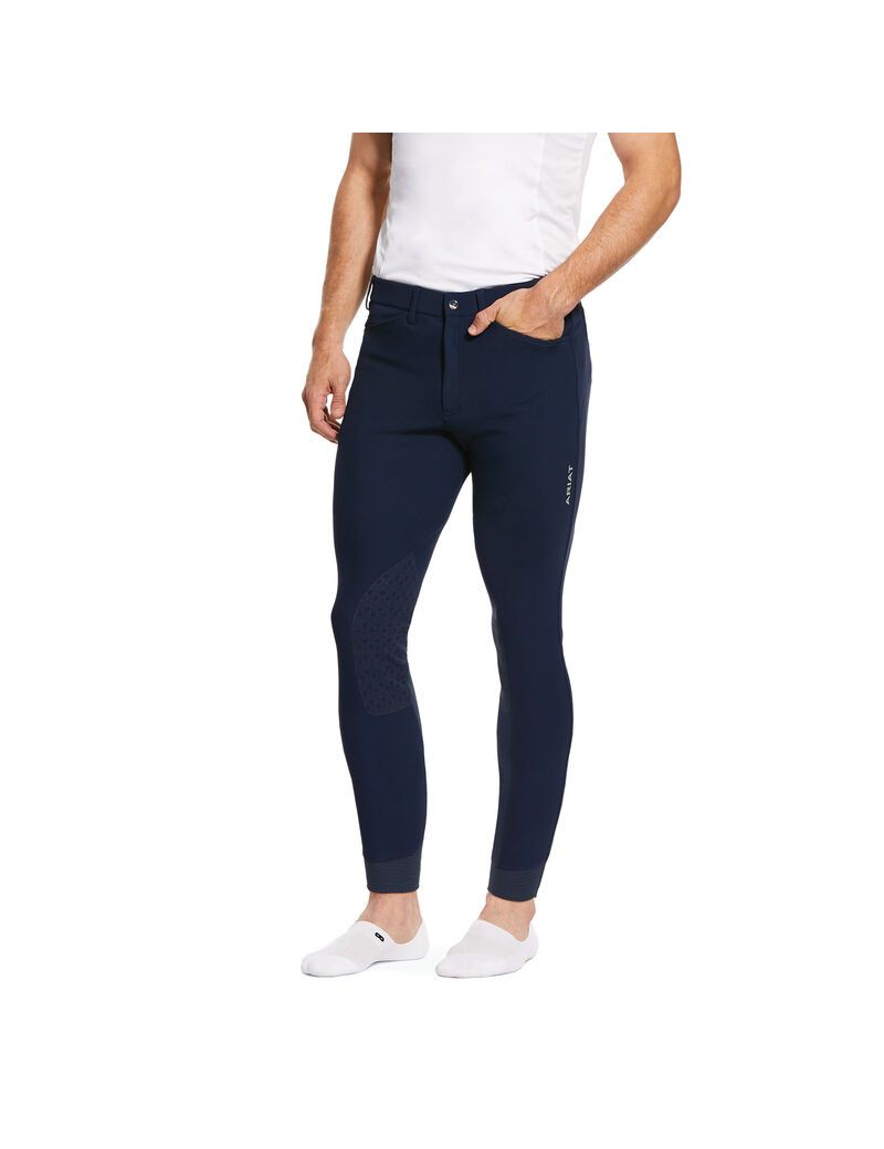 Pantalon Ariat Tri Factor Grip Knee Patch Breech Bleu Marine | ZPM-0810838