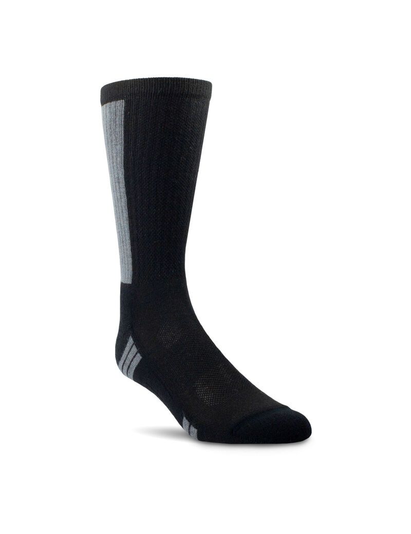 Chaussettes Ariat VentTEK Mid Calf Performance 2PCS Noir | RJP-5921886