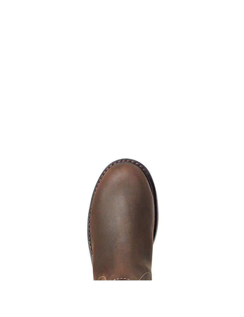 Bottes de Travail Ariat Riveter Chelsea CSA Imperméables Composite Embout Marron Foncé | ETQ-7339394