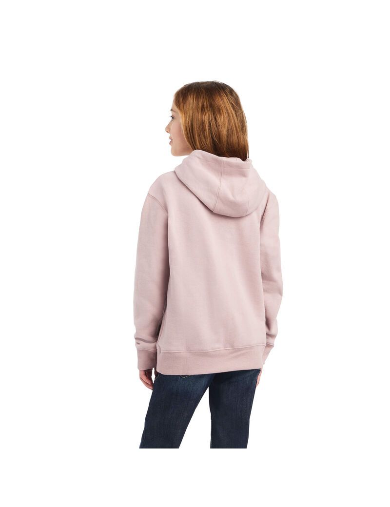 Sweat à Capuche Ariat REAL Glitter Logo Rose | TQQ-4575919