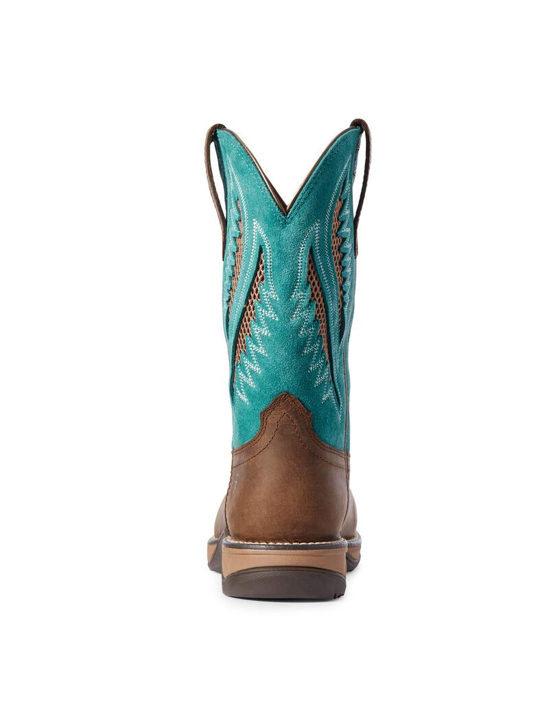 Bottes Western Ariat Anthem Venttek Composite Embout Travail Bleu Royal Chocolat | PIN-4355458