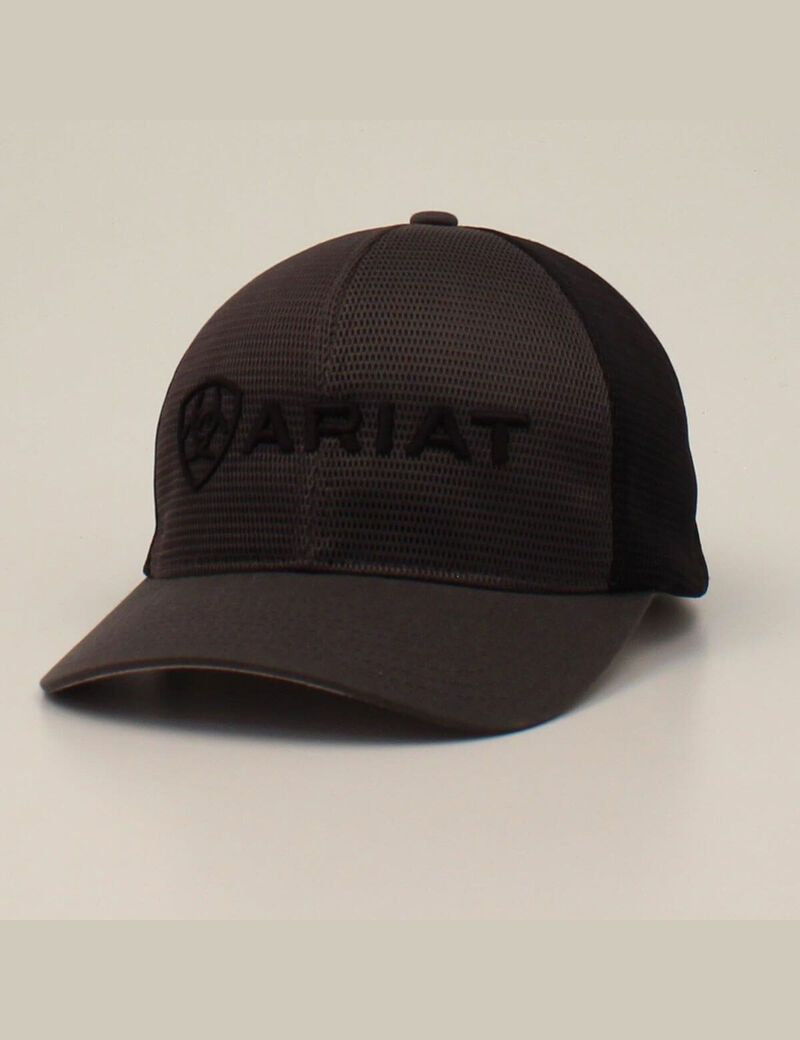 Casquettes Ariat Large embossed lgoo mash Noir | TRJ-9567052