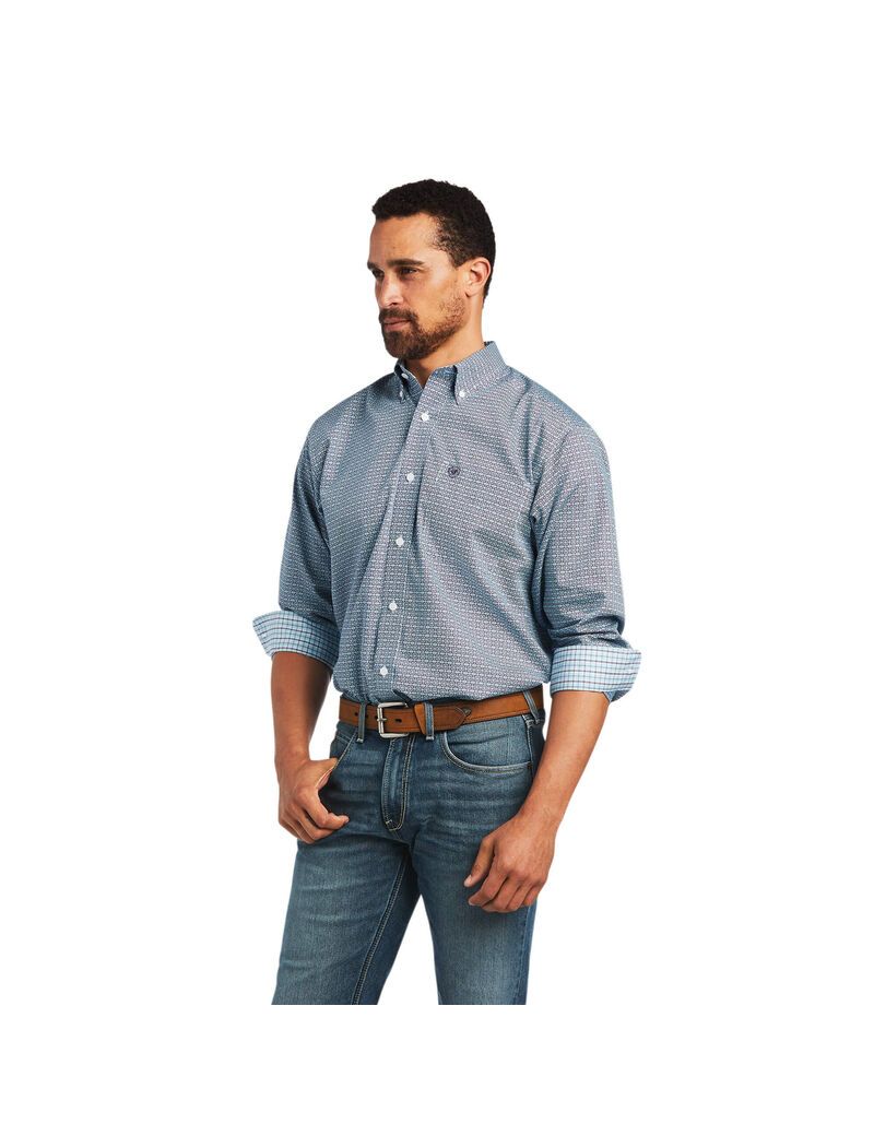 Chemises De Costume Ariat Wrinkle Free Yoel Classiche Fit Grise | JIQ-8127520