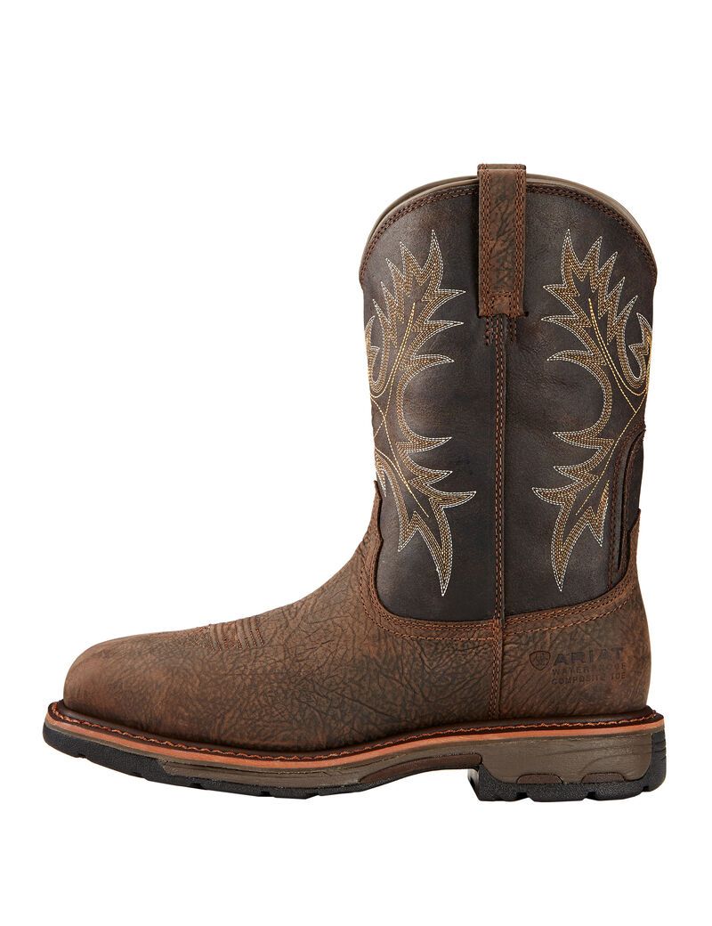 Bottes Imperméables Ariat WorkHog Composite Embout Travail Marron | LHI-1964707