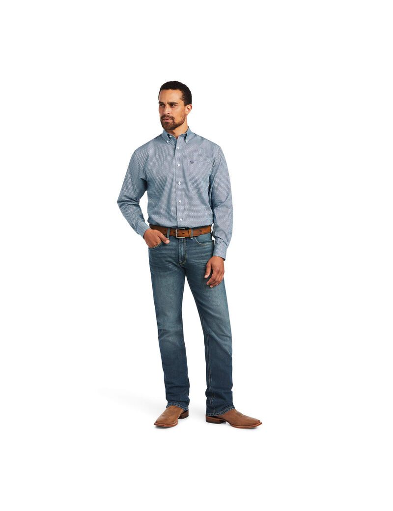 Chemises De Costume Ariat Wrinkle Free Yoel Classiche Fit Grise | JIQ-8127520