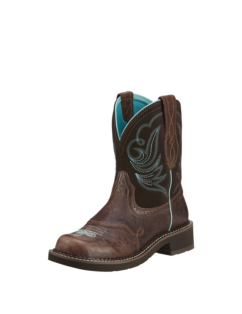 Bottes Western Ariat Fatbaby Heritage Dapper Bleu Royal Chocolat | YCE-9732469