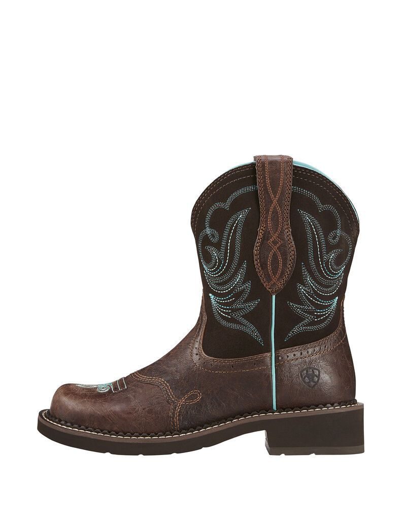 Bottes Western Ariat Fatbaby Heritage Dapper Bleu Royal Chocolat | YCE-9732469