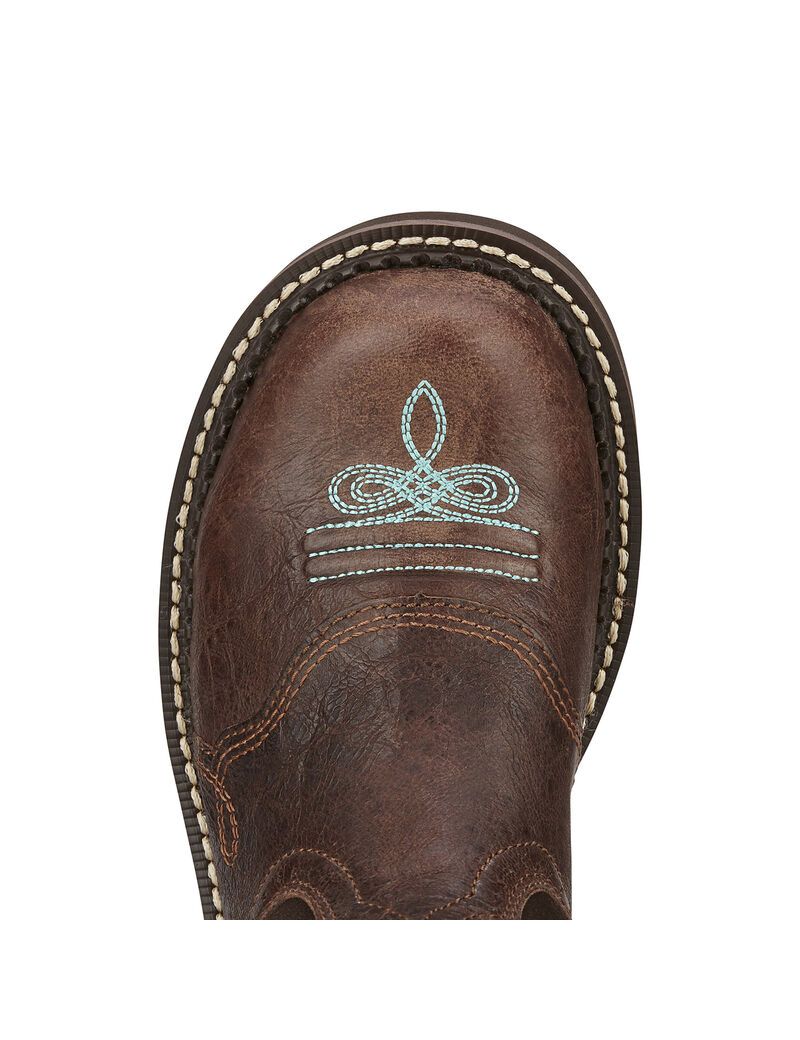 Bottes Western Ariat Fatbaby Heritage Dapper Bleu Royal Chocolat | YCE-9732469