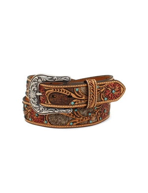 Ceintures Ariat Flower/Calf Hair Marron | RVF-7813515