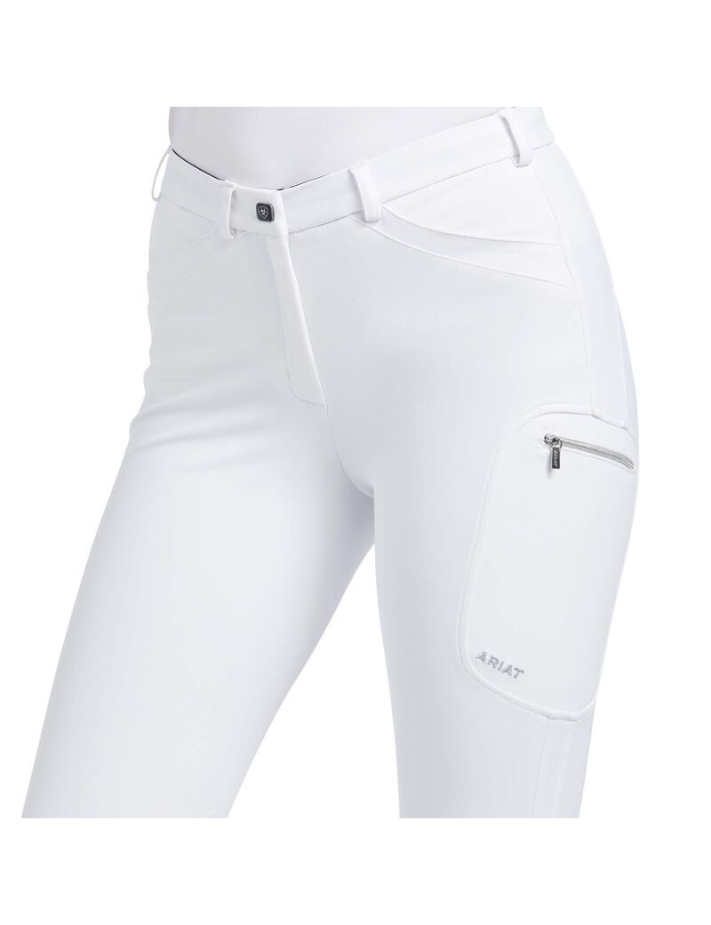 Pantalon Ariat Triton Grip Knee Patch Breech Blanche | GFF-1479426