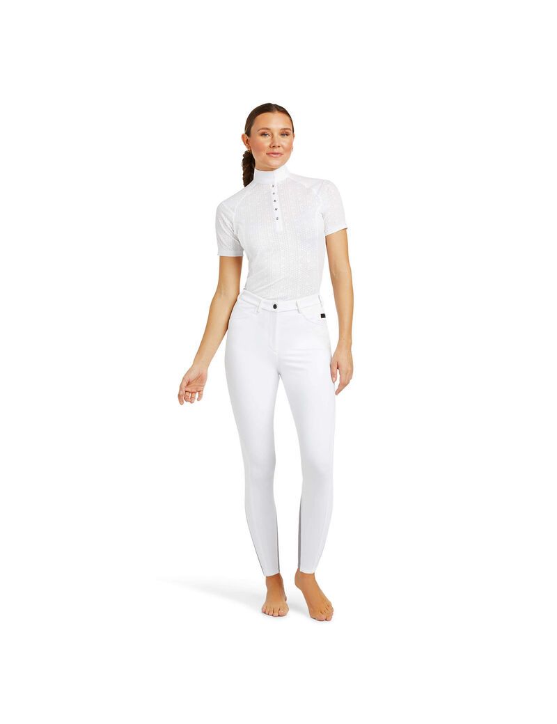 Pantalon Ariat Speranza Knee Patch Breech Blanche | UDP-6653572