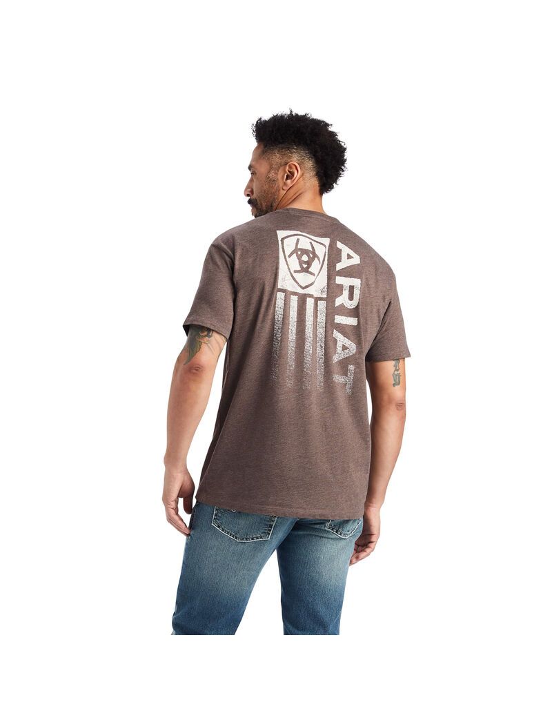 T Shirts Ariat Minimalist Marron | ZDI-5831208