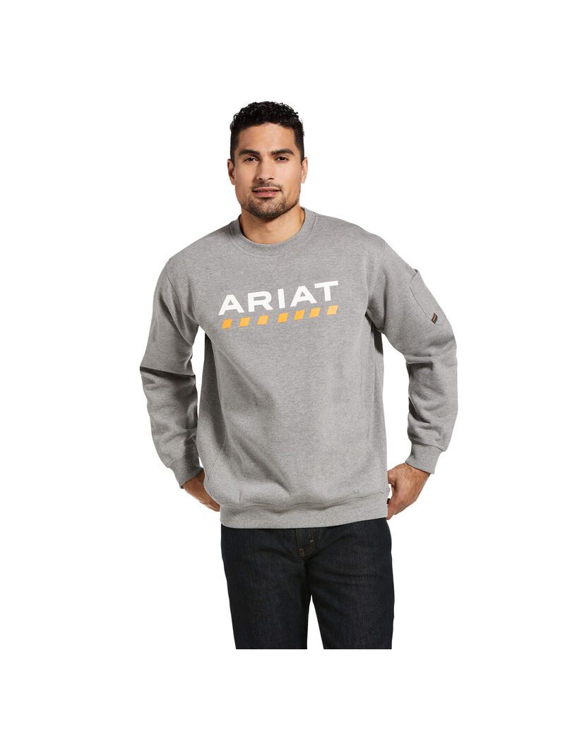 Sweats Ariat Rebar Workman Logo Grise | TSA-5061691