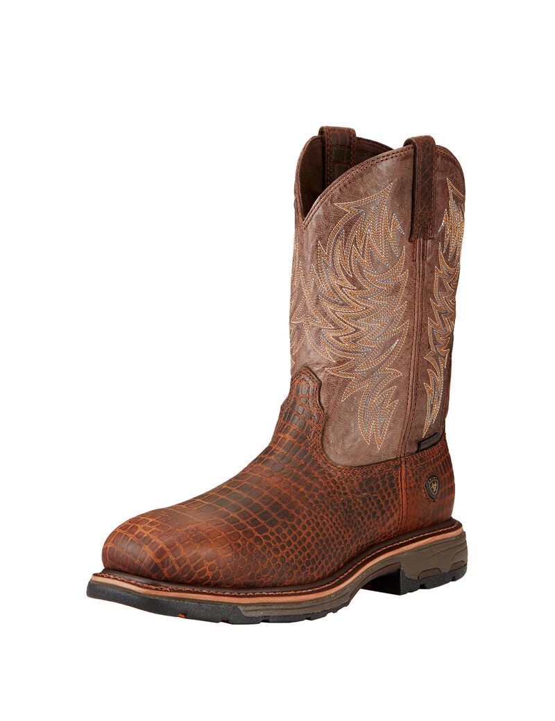 Bottes de Travail Ariat WorkHog Composite Embout Marron | NJN-9935396