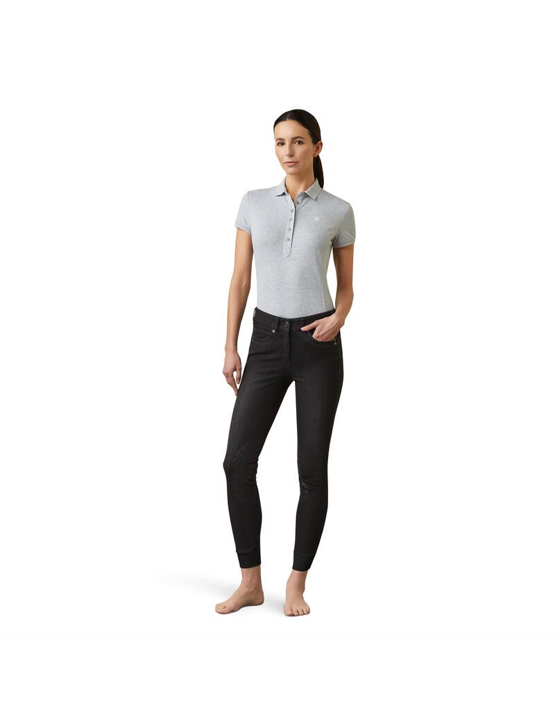 Pantalon Ariat Halo B Denim Knee Patch Breech Noir | YLP-1653389