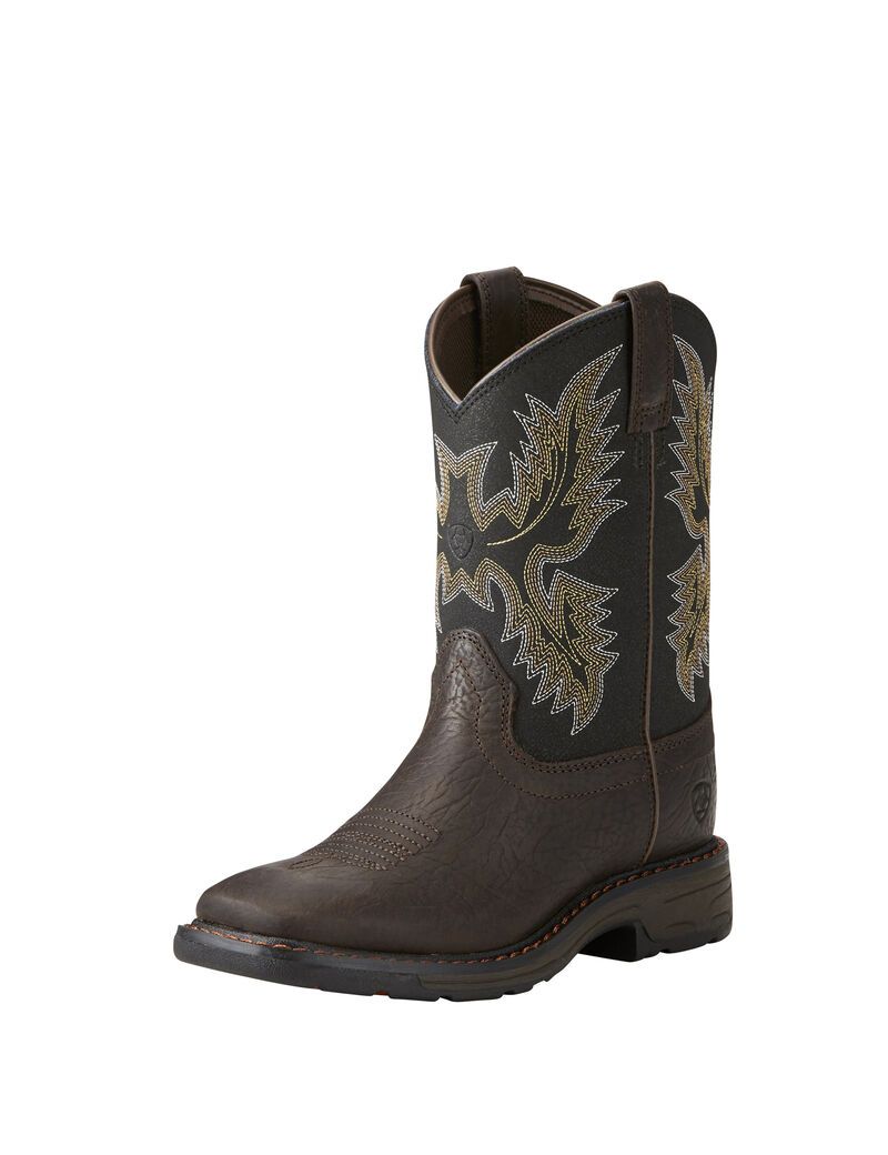 Bottes Western Ariat Workhog Larges Square Embout Marron | WWE-7991706