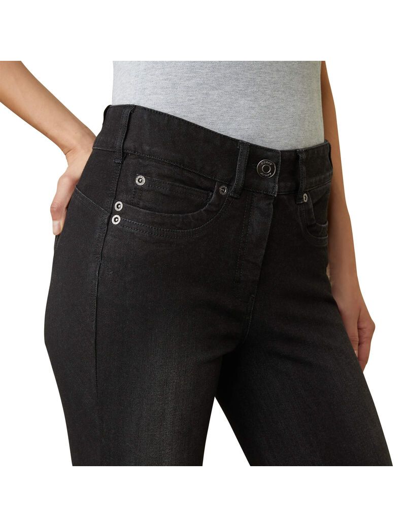 Pantalon Ariat Halo B Denim Knee Patch Breech Noir | YLP-1653389