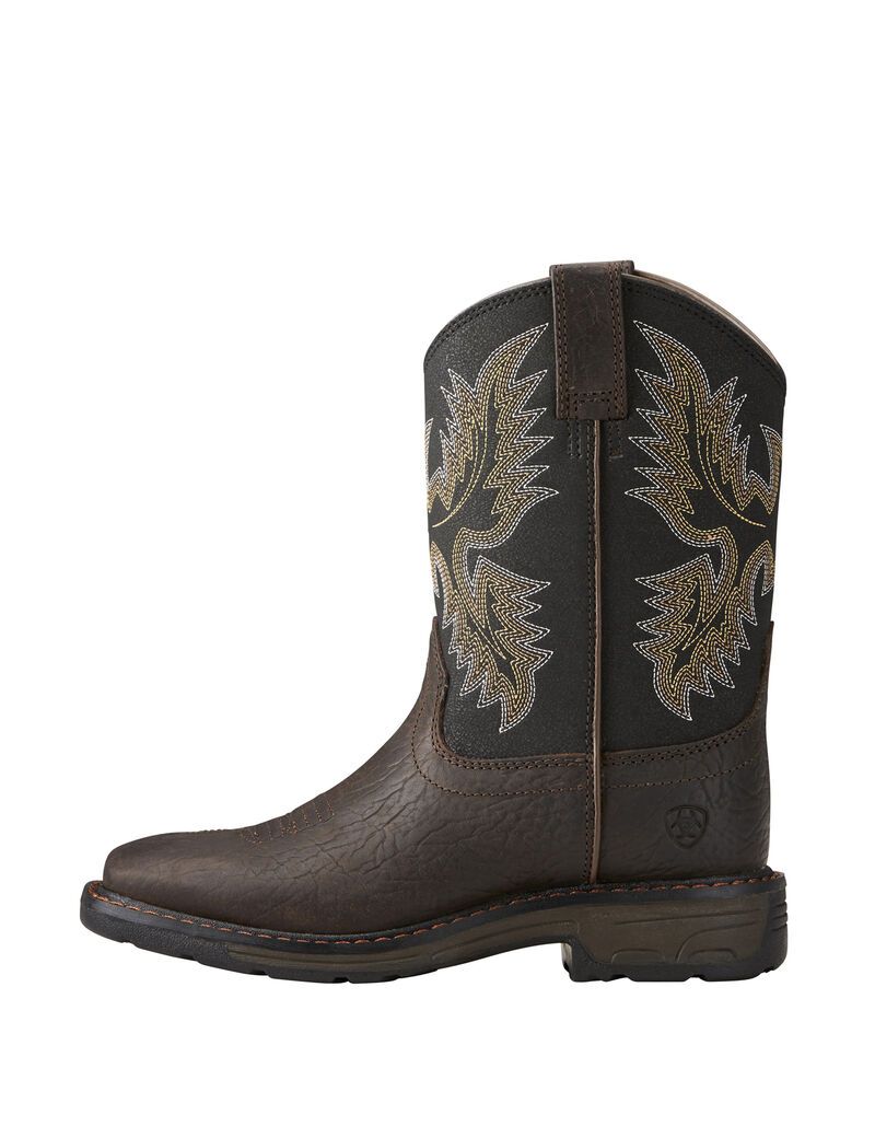 Bottes Western Ariat Workhog Larges Square Embout Marron | WWE-7991706