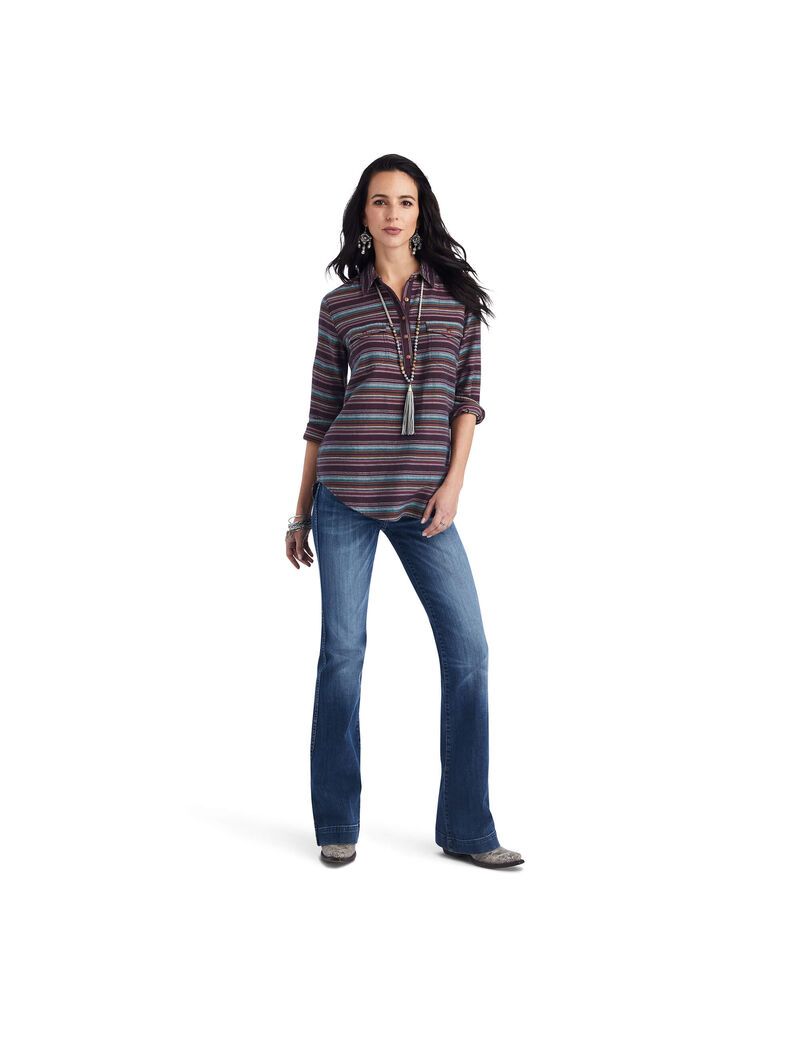 Hauts Ariat REAL Billie Jean Popover Stripes | ERJ-4186442