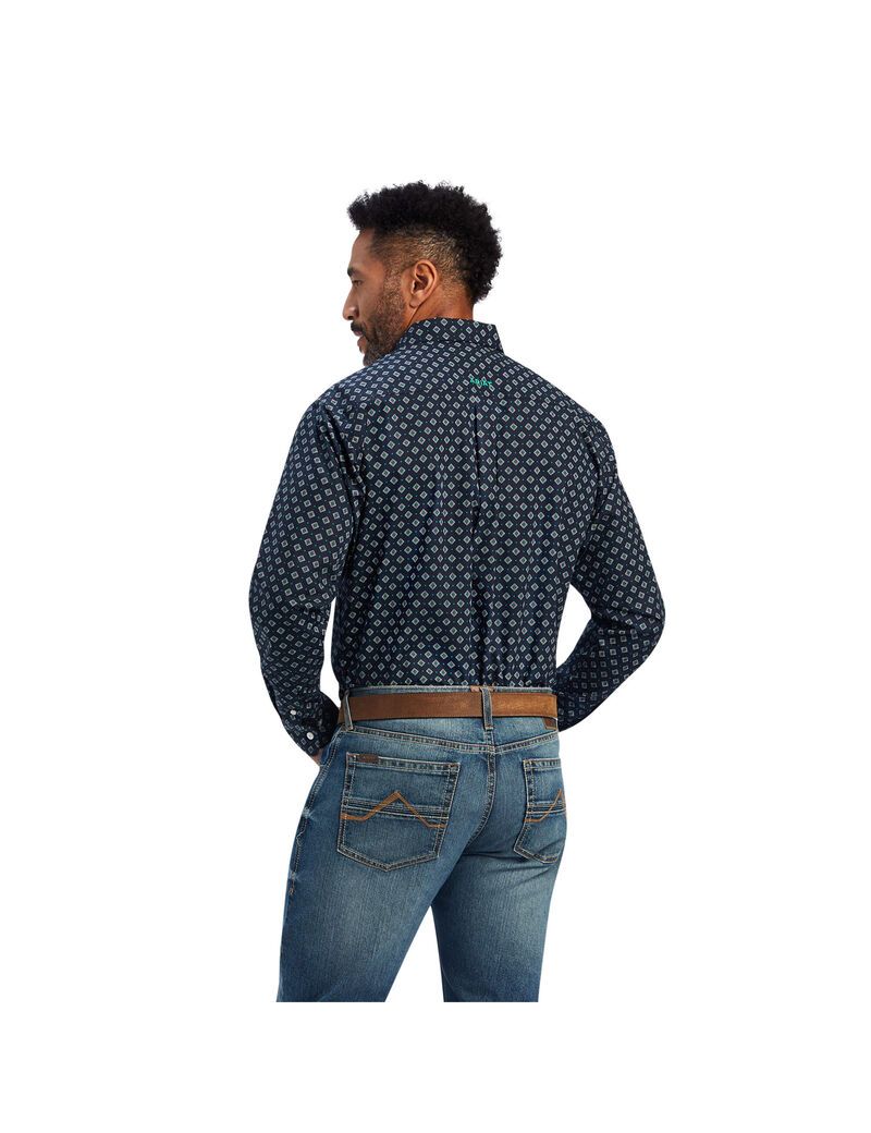 Chemises De Costume Ariat Beckham Classiche Fit Bleu Foncé | YED-3181505