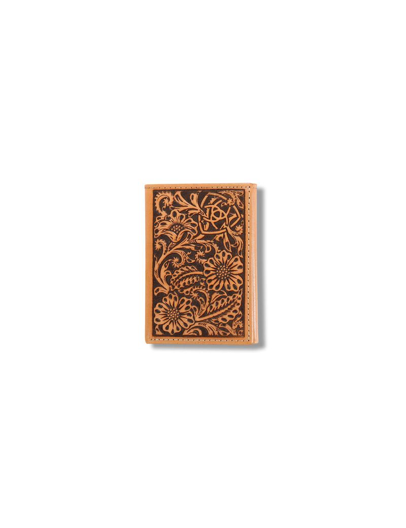 Portefeuilles Ariat Floral embossed trifold Marron | SPR-6774462