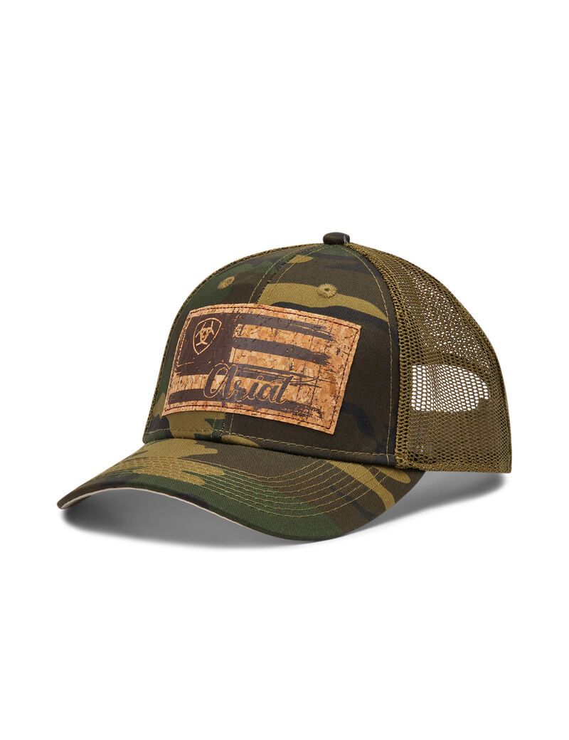 Casquettes Ariat Flag Patch Camouflage | DRT-6660920