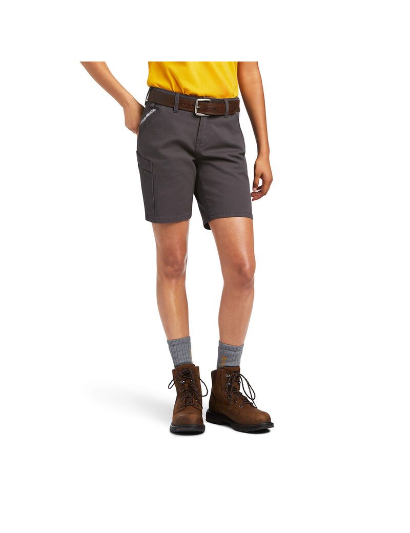 Shorts Ariat Rebar DuraStretch Made Tough Grise | GGM-9182827