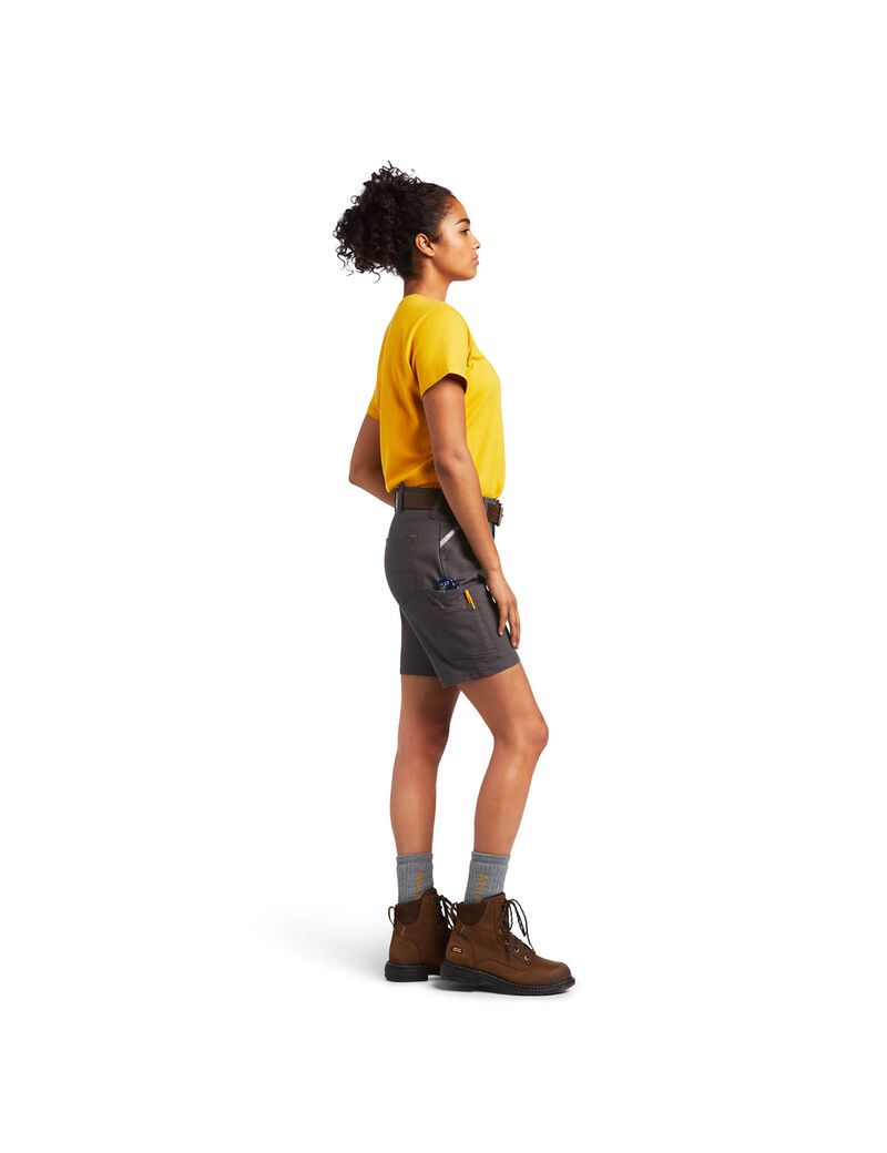 Shorts Ariat Rebar DuraStretch Made Tough Grise | GGM-9182827