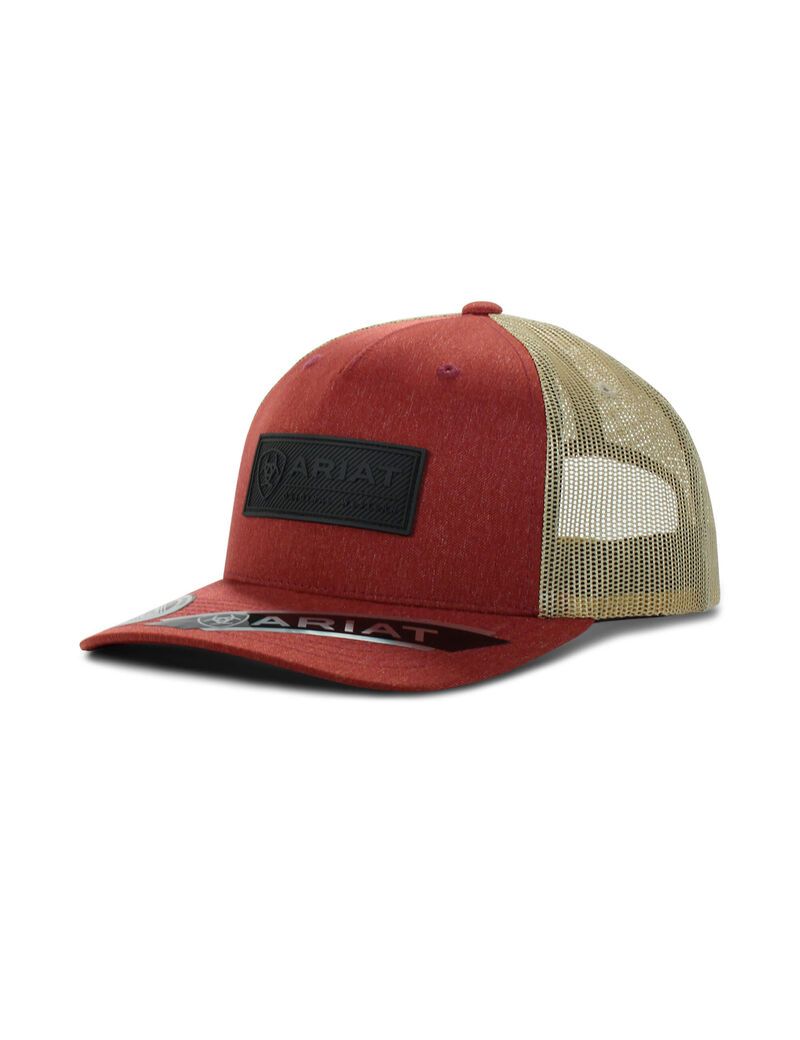 Casquettes Ariat Rectangle Logo Patch Rouge | FBN-4280283