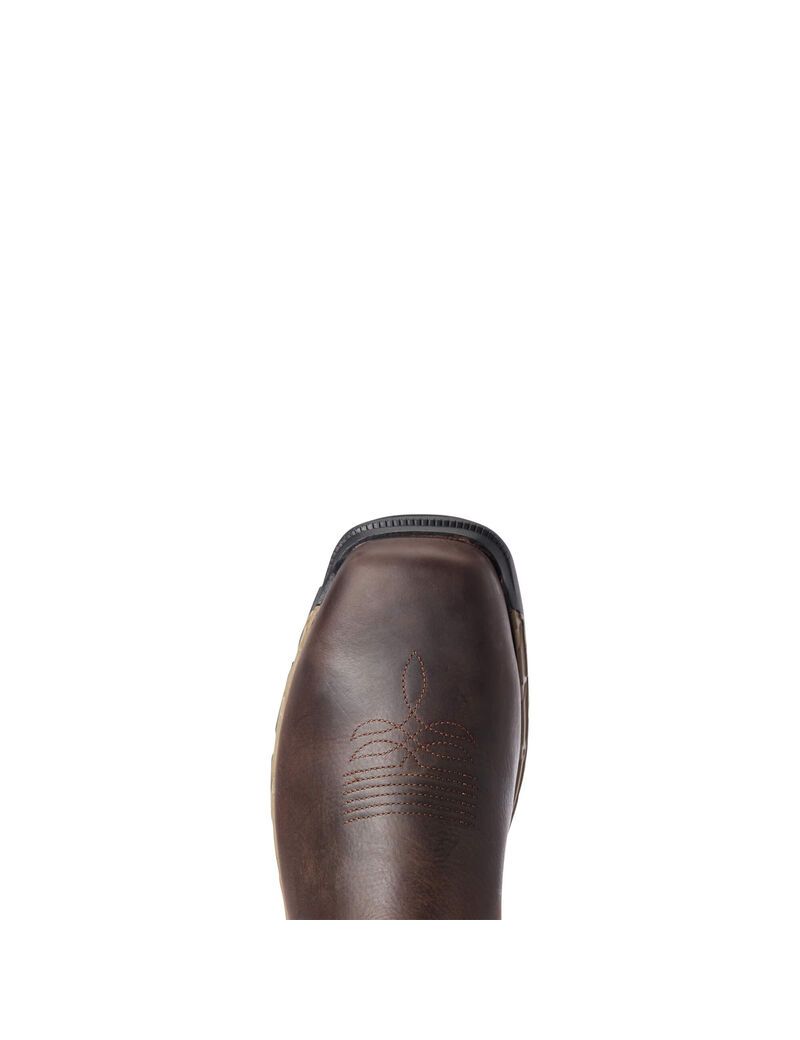 Bottes Imperméables Ariat Rebar Flex Western Composite Embout Travail Marron Foncé | HNK-3334374