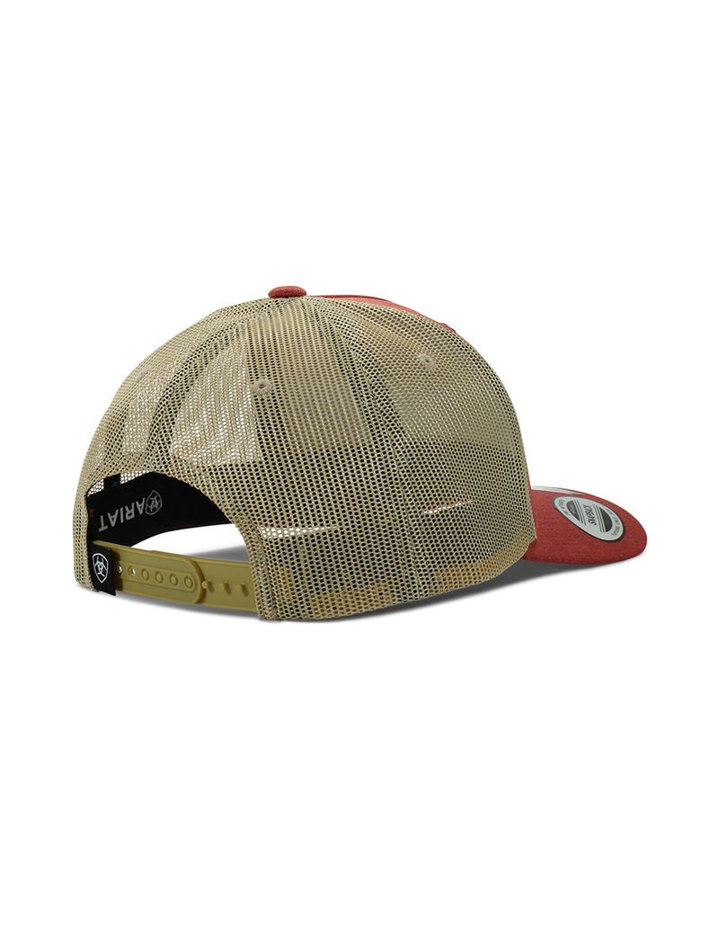 Casquettes Ariat Rectangle Logo Patch Rouge | FBN-4280283