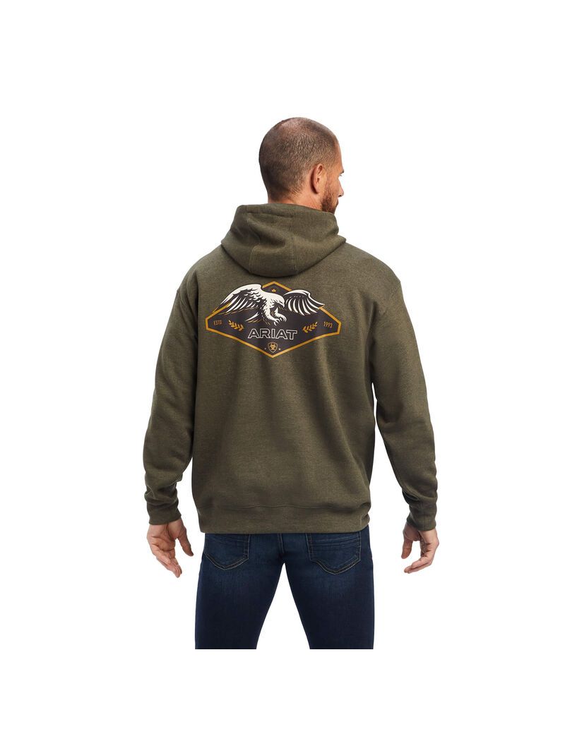 Sweats Ariat Devotion Eagle Vert Olive | RYU-0419724